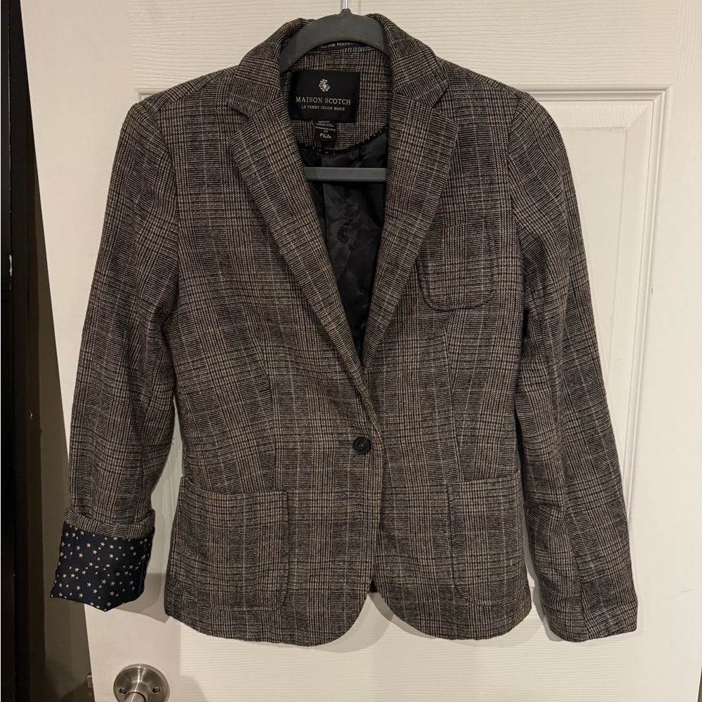 Scotch & Soda Women's Checkered Blazer